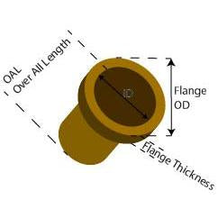 SAE841 Flanged Bearing| 7/8"ID x 1-1/8"OD x 1-1/4"OAL x 1-3/8"FOD x 5/32"FT